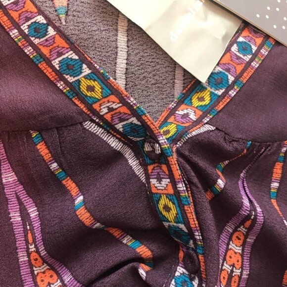 DANIEL RAINN Button Up Light Low Boho Blouse - Picture 10 of 11